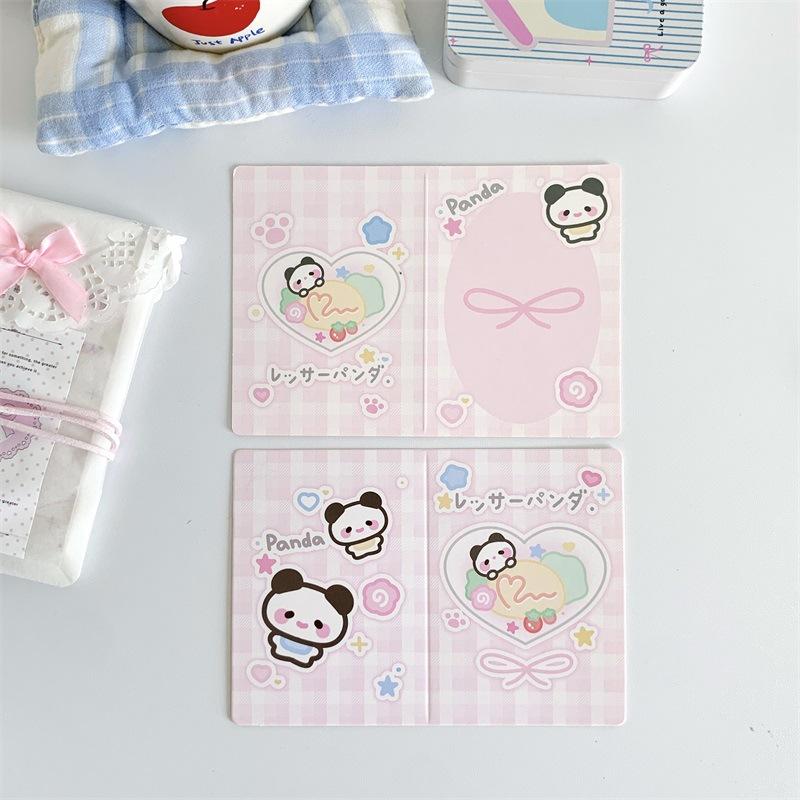 10 Pcs Kawaii Cartoon Folding Page for Girl  3-inch Photo Card Packing Protective Decor Board Card Packaging