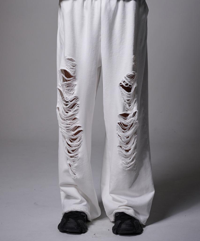 Pantaloni della tuta Peideomeonteu Class Danneggiati Graffiati (Grigio)