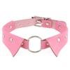 O-ring PU Leather Choker, Shirt Collar Style Punk Statement Clavicle Neck Chain