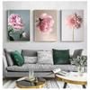 Nordic Poster Beauty Life Pink Flowers Pictures Modular Wall Art Prints Canvas Painting for Living RoomModern Home Decoration
