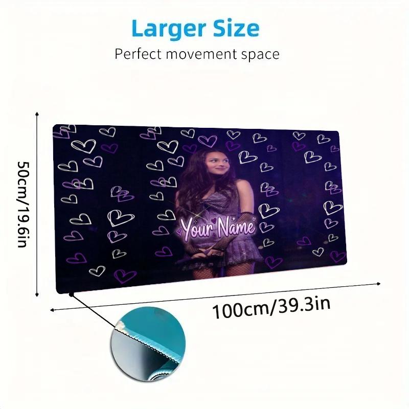 Name Hearts Custom Name Large Size Mouse Pad Gaming Table Cushion Nonslip Laptop Tablet Big XXL Mat Mini PC Playmat With Lock edge