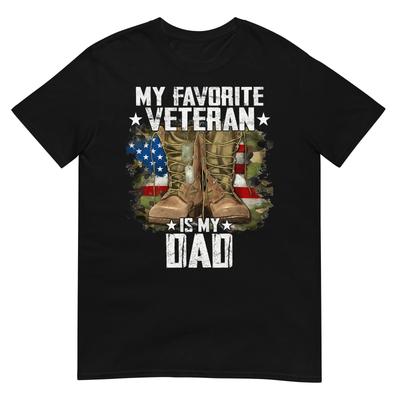 Father Veterans Day My Favorite Veteran Is My Dad for Kids T-Shirt