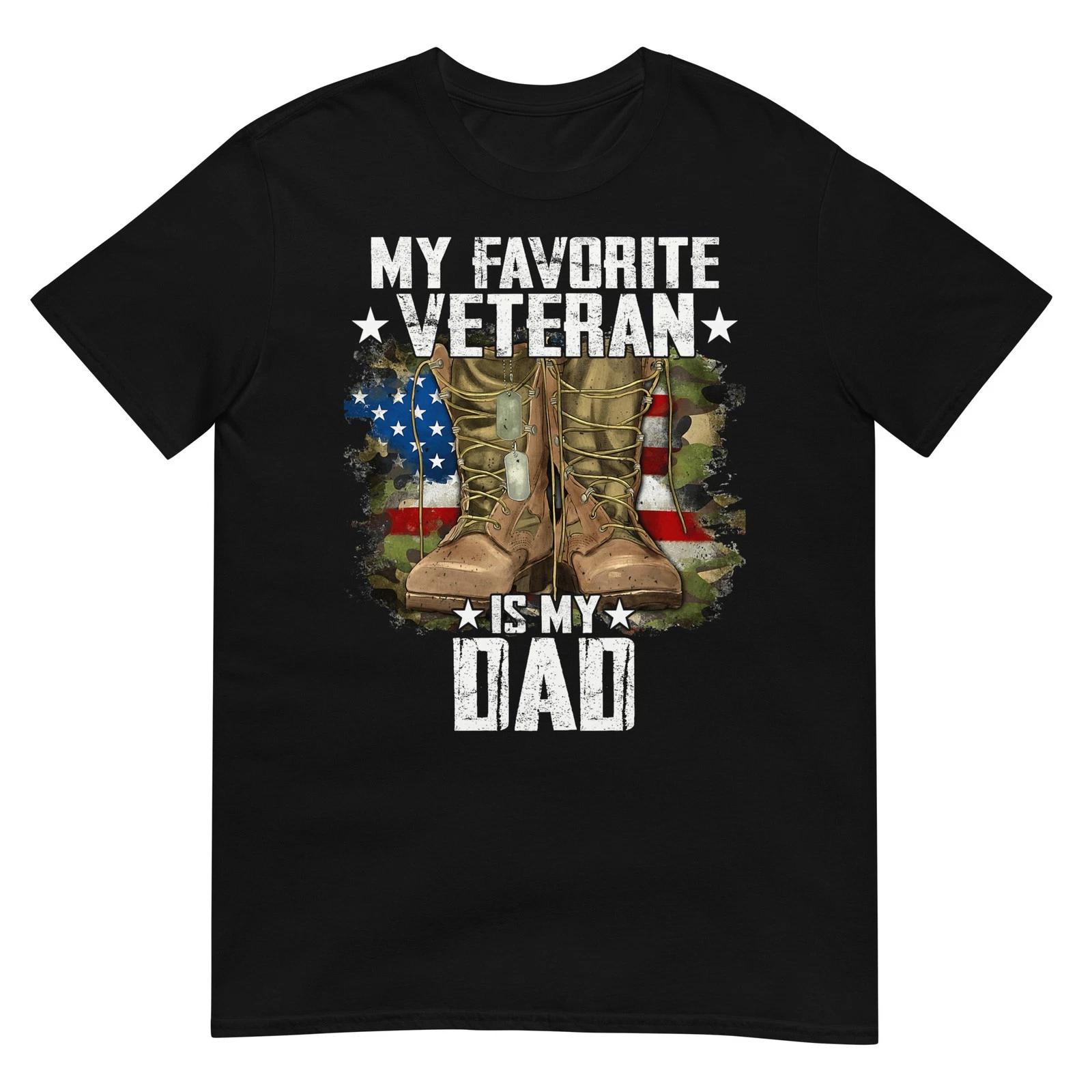 Father Veterans Day My Favorite Veteran is My Dad for Kids T-Shirt XL