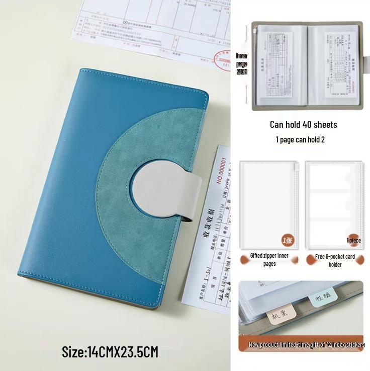 

Magnetic Buckle Passbook & Receipt Storage Album for Financial Management