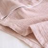 2026 New Couple Spring and Autumn Pajama Set 100% Cotton Gauze Jacquard Women's Long Sleeve Checkered Two Piece Set