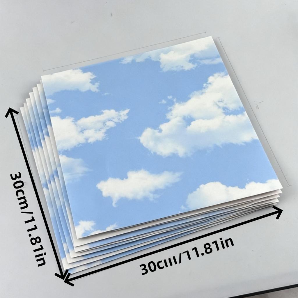 10pcs 30cm/11.8inch ceiling decoration wall stickers ceiling decoration suitable for kitchen and bedroom ceilings