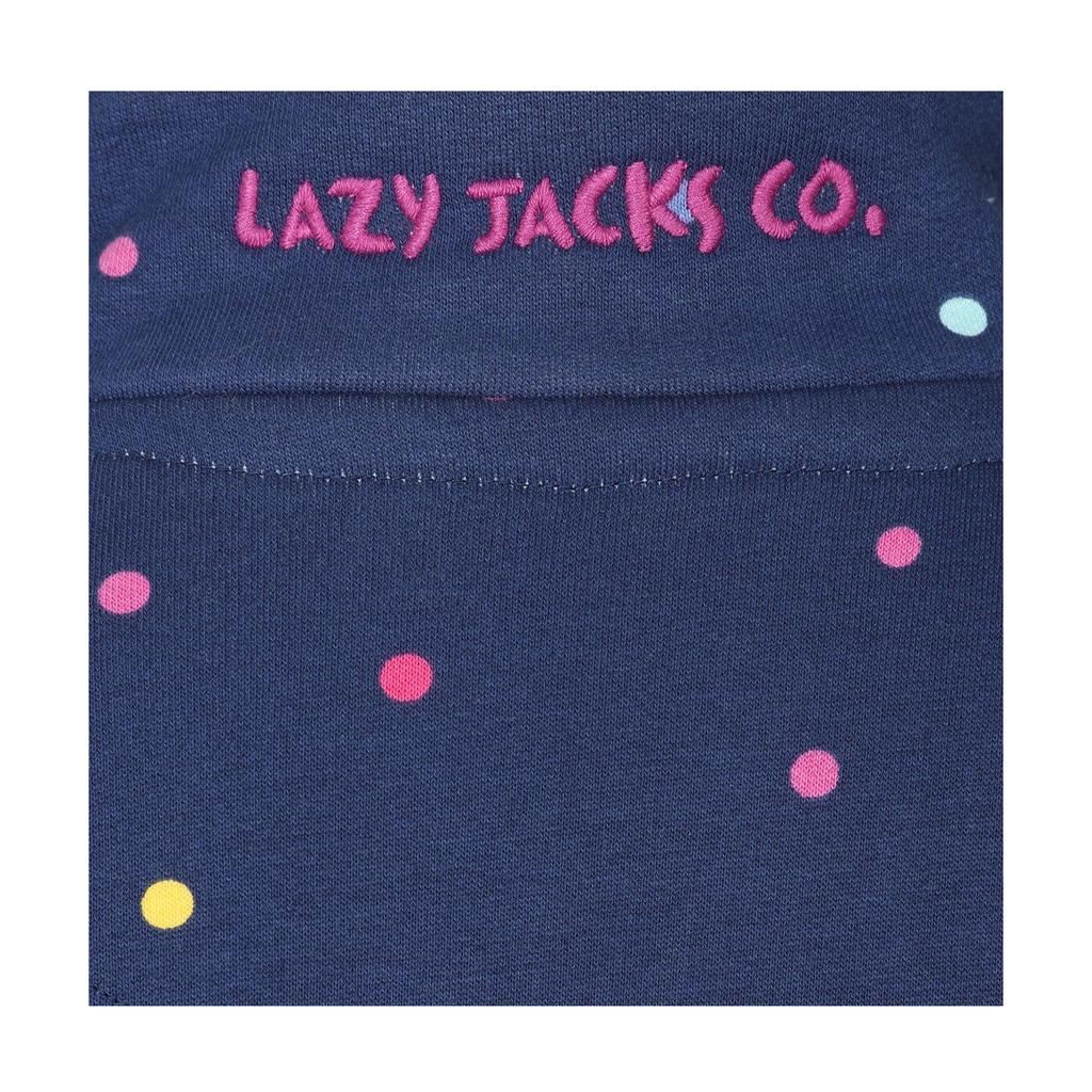 Lazy Jacks Girls Polka Dot Quarter Zip Sweatshirt