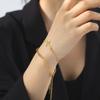 Double Layer Cross Pendant Bracelet For Stacking With Hollow Two-Hole Cross Chain Welded Necklace Jewelry