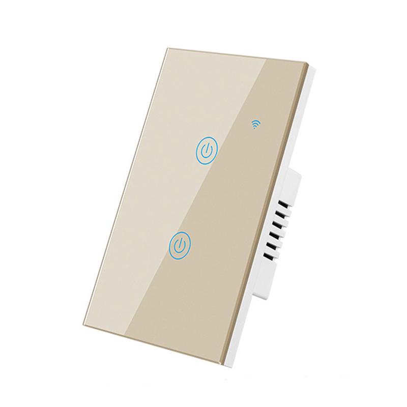 LangYeao Tuya WiFi US AU 1/2/3/4 Gang Smart Touch Wall Light Switch Work with Alexa and Google Home with Neutral Wire