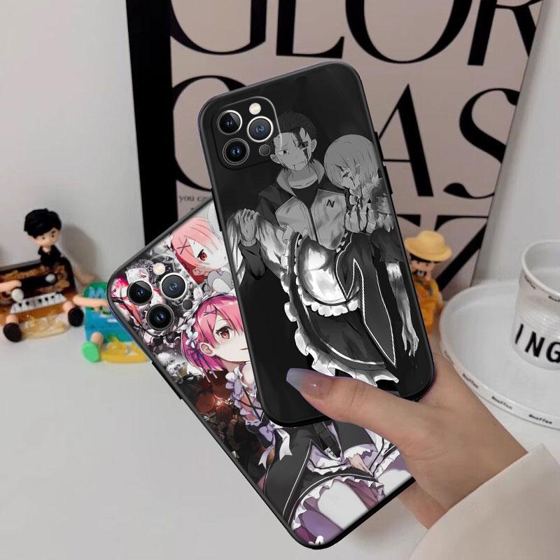 IK26 Emilia Ram Rem Phone Case for Samsung Galaxy M06 M15 M16 M35 M55 M56 A36 A42 A50 A50S A51 A52 A32 A33 A05 A05S A06 A16 A20