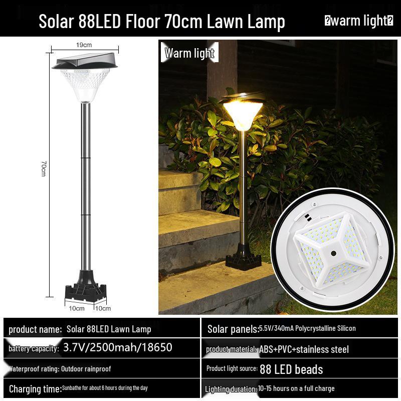 LED Solar Lawn Light - Super Bright Waterproof Outdoor Street & Courtyard Light