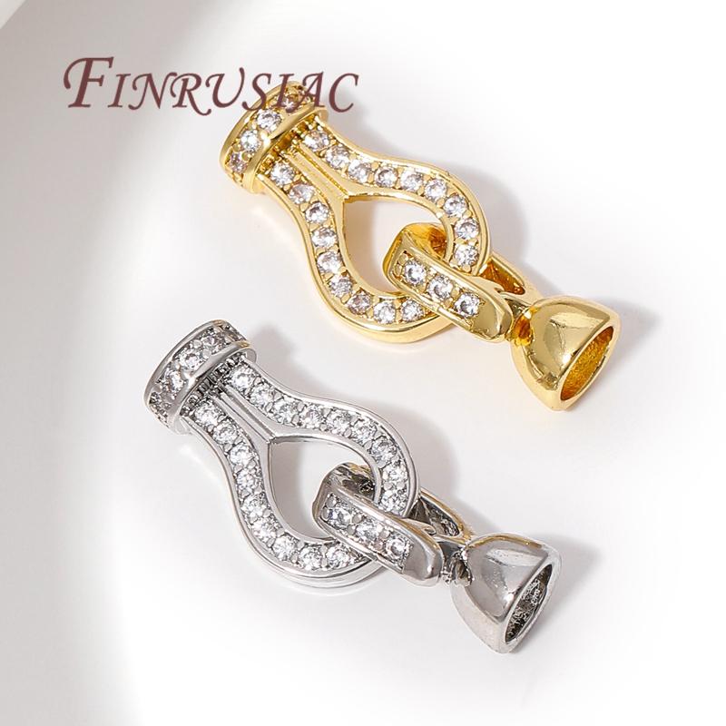 1-3Pcs/Lots Locks For Jewelry 18K Real Gold Plated Clasp For Bracelet,DIY Jewelry Making Supplies,Necklace Clasps Fasteners