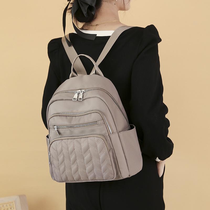 2025 Casual Korean-Style Women's Oxford Backpack - Fashionable, Simple, Urban Commute, and Travel-Friendly