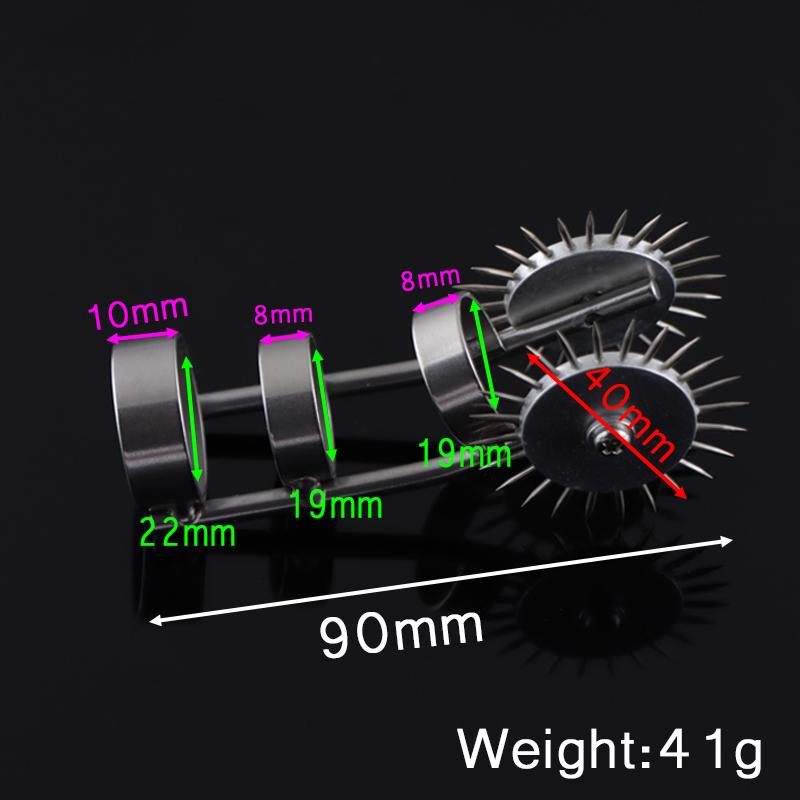 New Stainless Steel Pinwheel Needles Wheel Roller Submissive Fetish Sex Slave Adult Sex Toys Nipple Clitoris BDSM skin