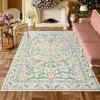Vintage Floral Patterned Area Rug Artistic Retro Botanical Print Carpet Soft Floor Mat For Living Room Bedroom Home Decor