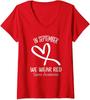 Heart In September We Wear Red Sepsis Awareness Ladies' V-Neck Tshirt Unisex T-Shirt