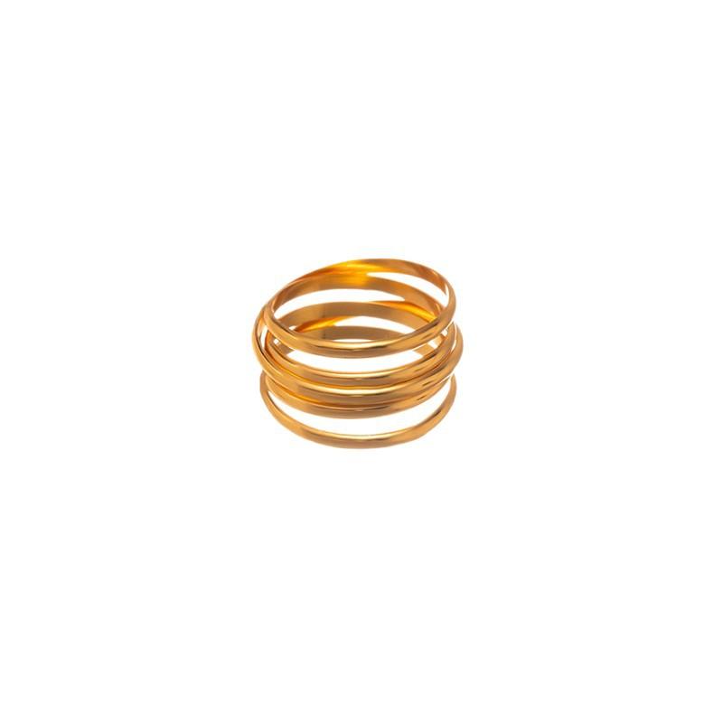 Minimalist Multi-layer Winding Thin Ring Opening Adjustable Ancient Gold and Silver Niche Versatile Display Slender High-end Jewelry