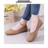 Women's Woven Flat Casual Shoes, Solid Color, Home and Outdoor, Fly Woven Breathable Single Shoes, Soft Sole Flat Shoes, Square Toe Casual Shoes