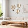 Star Shape Wall Decoration Hot Air Balloon Wall Decoration Rustic Wooden Hot Air Balloon Wall Decor Set for Home Office Room