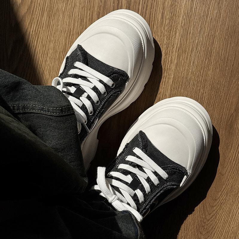 New thick-soled heightened lightweight casual dad shoes breathable canvas shoes trendy shoes