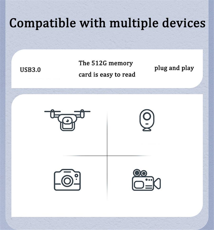 Usb3.0 multifunctional mobile phone tf card reader memory stick card reader New