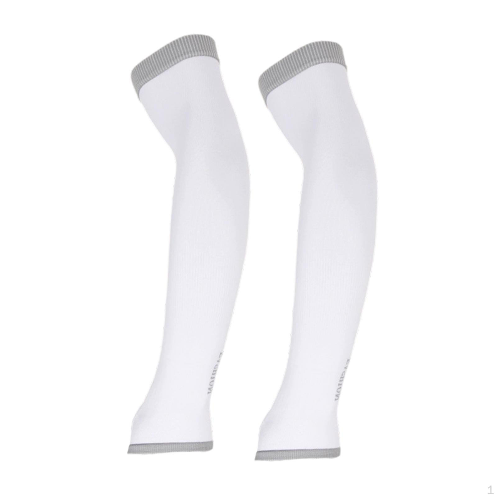 

Cooling Arm Sleeves Covers Breathable Long Sun Protection for Running Cycling White