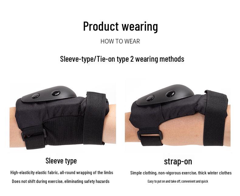 Adult & Kids Six-Piece Protective Skate Gear Set: Hand Guards, Knee & Elbow Pads for Roller Skating or Electric Scooters
