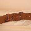 Fashion 4.5cm widened deerskin nubuck women's belt with silver square pin buckle for coat decoration designer