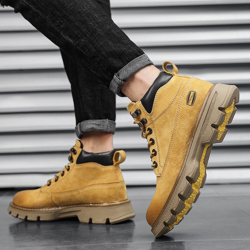 Martin boots new autumn British style retro leather thick-soled rhubarb boots non-slip and wear-resistant boots