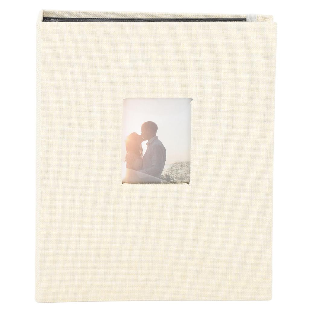 Photo Album 3 Inch 208 Pockets Cotton and Linen Card Album Khaki Stamp Ticket Storage Book For Polaroid Camera