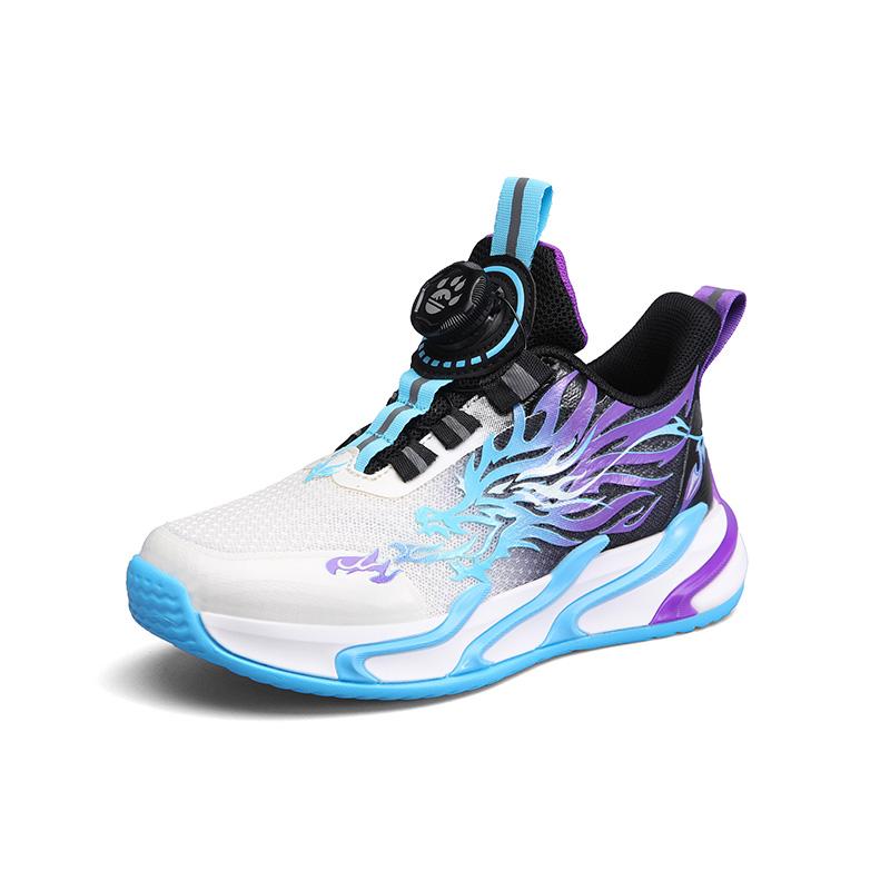 

2026 New Children Basketball Shoes Breathable Boys Basketball Sneakers Quick Lacing Outdoor Sneakers Non Slip Girls Sport Shoes 29