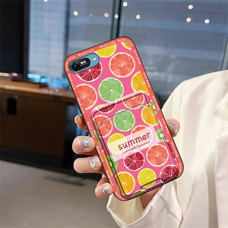 Back Cover Durable Phone Case For Itel A25/A35/A25 Pro Cute Card Bag Card Slot Anti-knock Full Wrap Fashion Design TPU