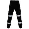 Work trousers safety high visibility elastic waist adults