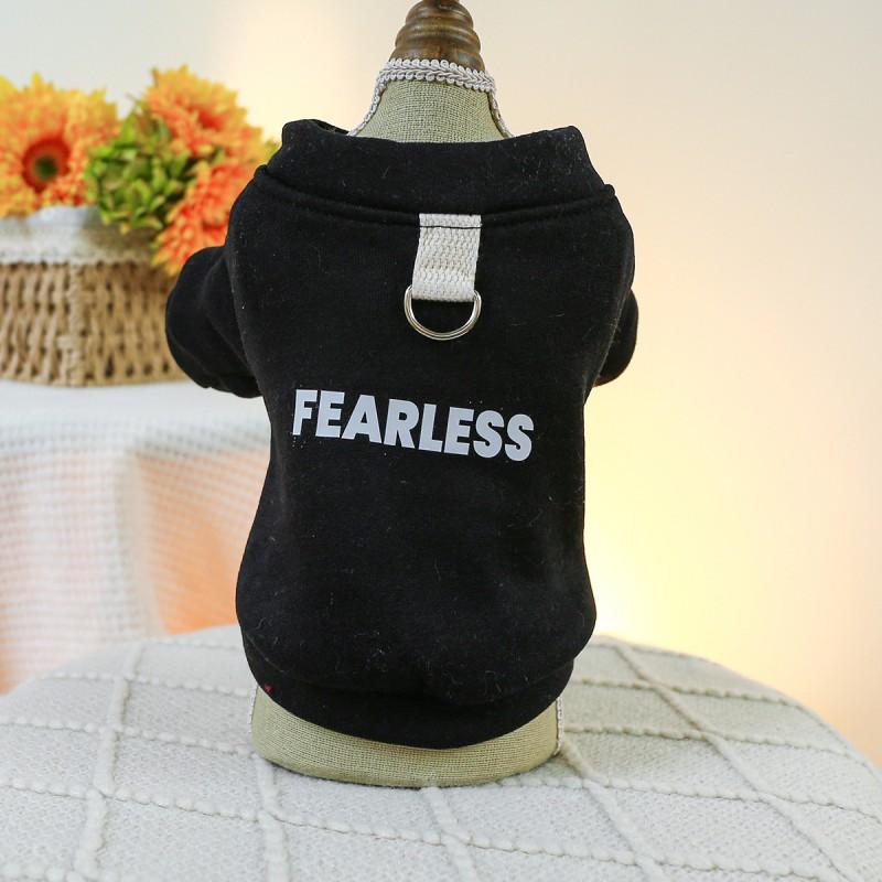Pet Circle Dog Cat Hoodie Soft Cotton Casual Clothing White Paris Black Snap Front