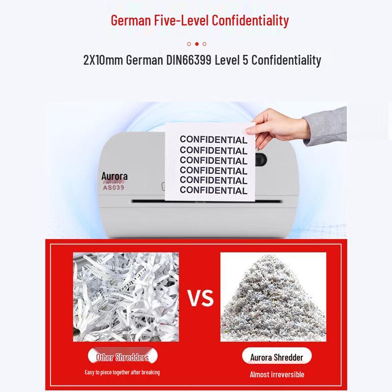 Aurora AS039 Personal Desktop Paper Shredder