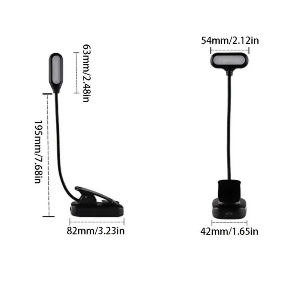 With Clip LED Book Lamp 360-degree Folding Night Light Portable Bedside Study Light  Home
