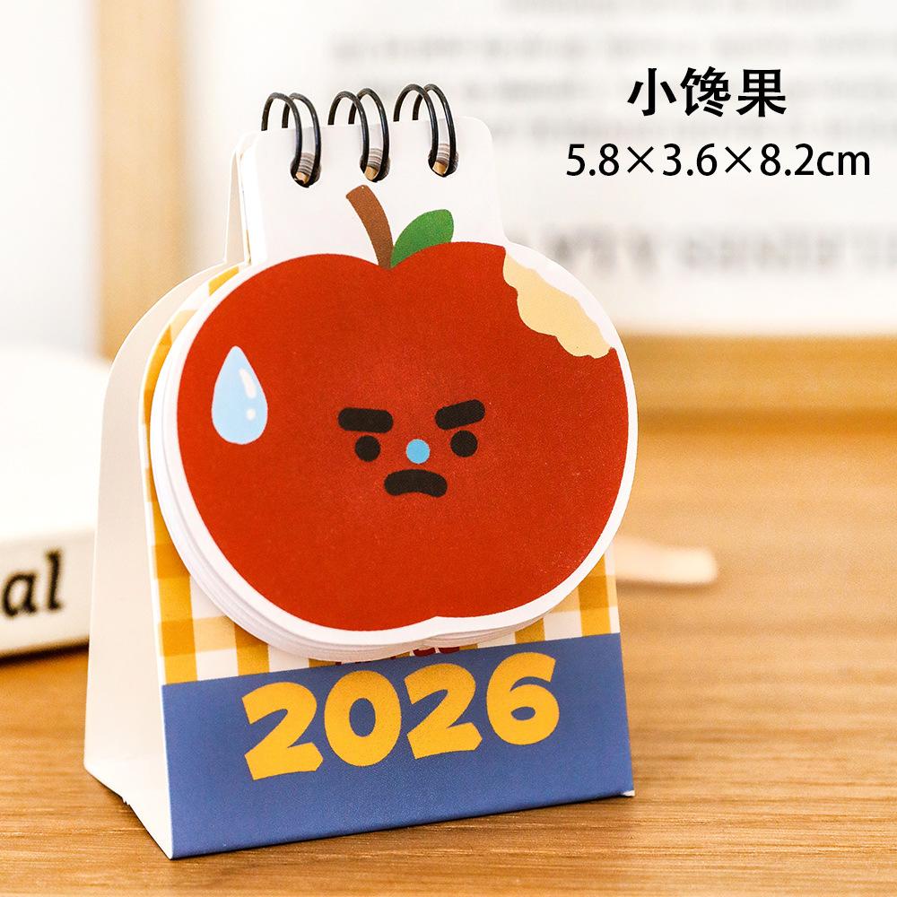 2026 Mini Apples Desktop Calendar Colorful Cute plan punch calendar gift desk calendar Office desktop ornaments