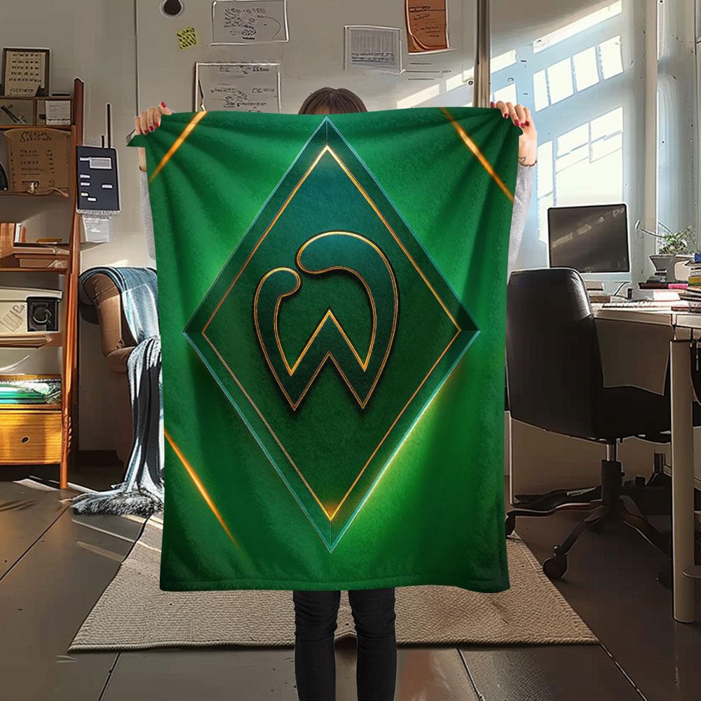 1PC SV Werder Bremen Patterned Flannel Blanket Suitable For All Seasons for Home Decor Warmth and Comfort Gifts Holiday Present
