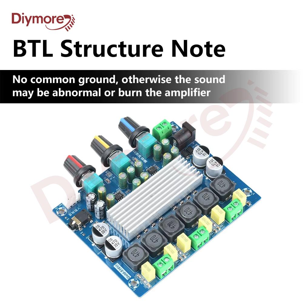 TPA3116 Class D 2.1 Channel Audio Amplifier Module DC 8-24V Stereo Bi-Channel Amplifier Board 50W*2+100W