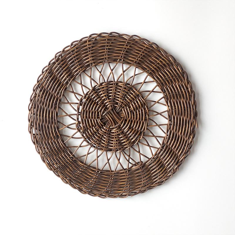 Bohemian Round Woven Straw Wall Decor for Bedroom or Dining Room