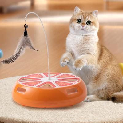 Automatic Teaser Interactive Cat Toy Funny Electronic Supplies Lightweight 360° Rotating Kitten