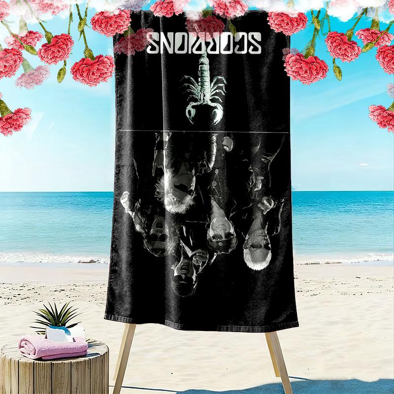 Scorpions Print Beach Towel, Large Soft Quick Dry Towel for Beach Camping Swimming