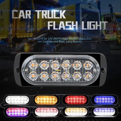12LED Car Warning Light Breakdown Emergency Light Car Truck Trailer Beacon Lamp LED Side Light Amber 12V For Cars Accessories