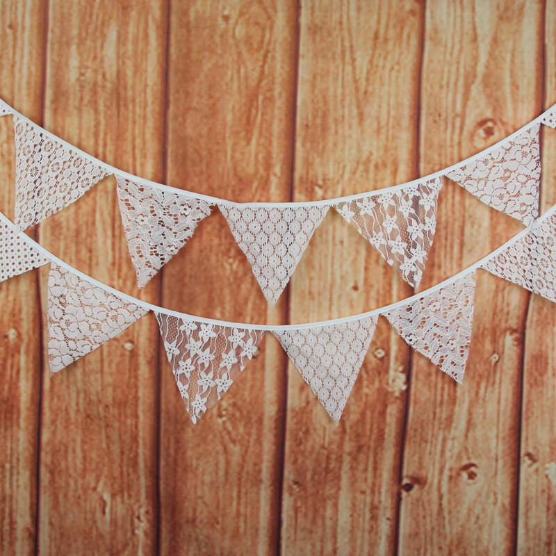 OEING Floral Lace Bunting Banner 3.2m