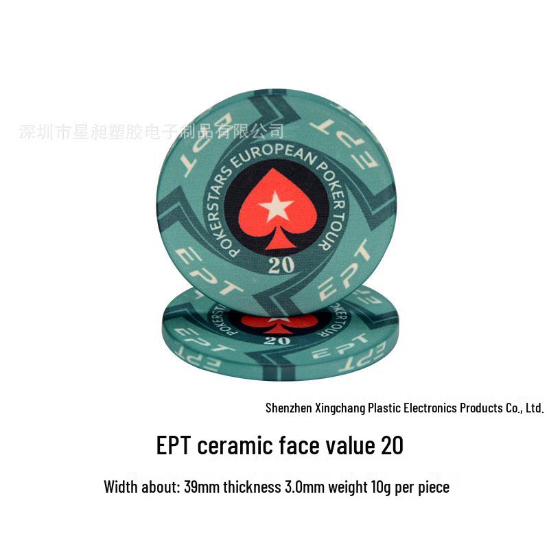 Texas Hold'em Keramiske Mahjong-chips for Kort- og Sjakkrom