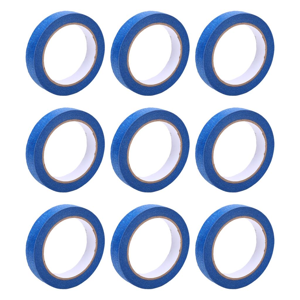 12 Rolls Blue Painting Tape 20mm X 30m Adhesive Automotive Masking Tape for Cars Trucks Motorcycles Home School Craft