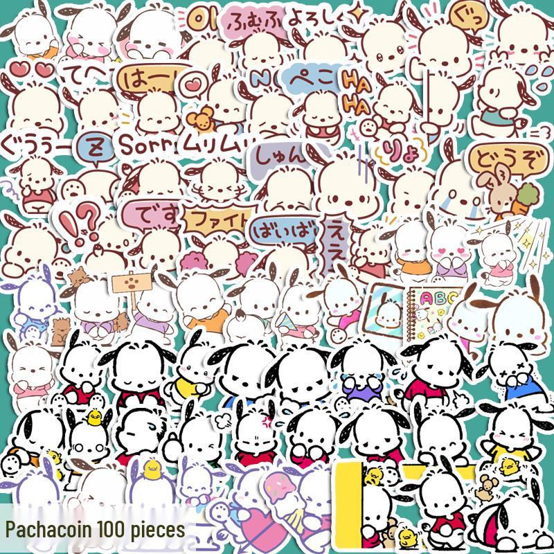 

Sanrio Pochacco Waterproof Stickers: Diary, Water Bottle, iPad & Phone Case DIY Decoration