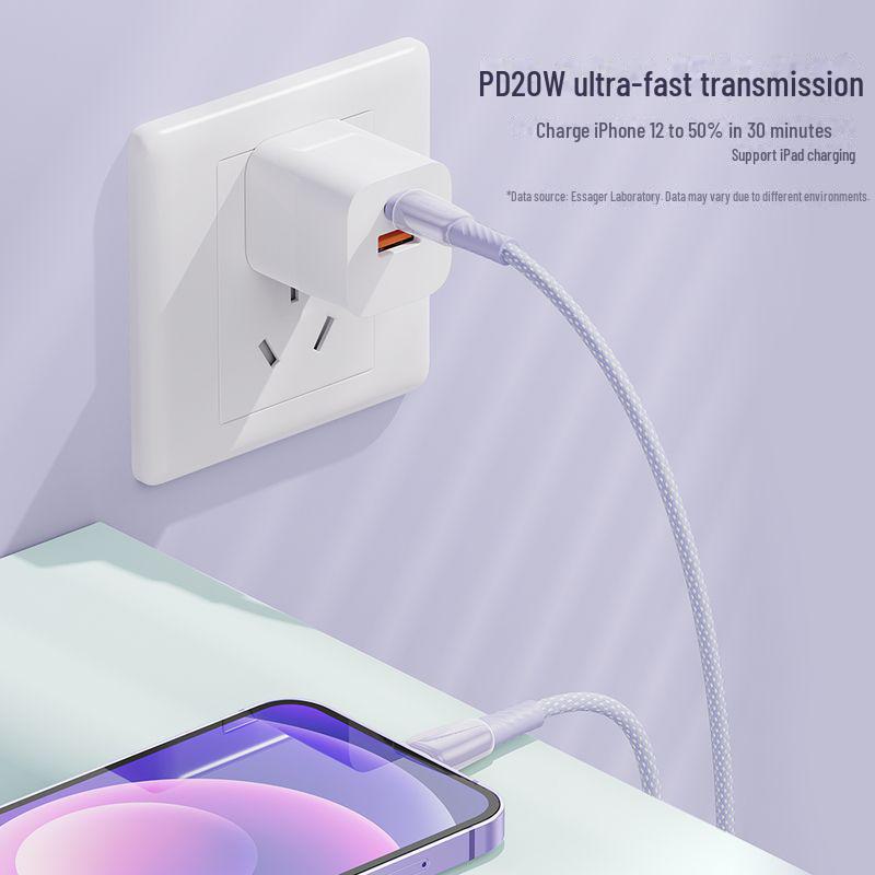 ESSAGER Rainbow Series Fast Charging Data Cable for Apple Devices