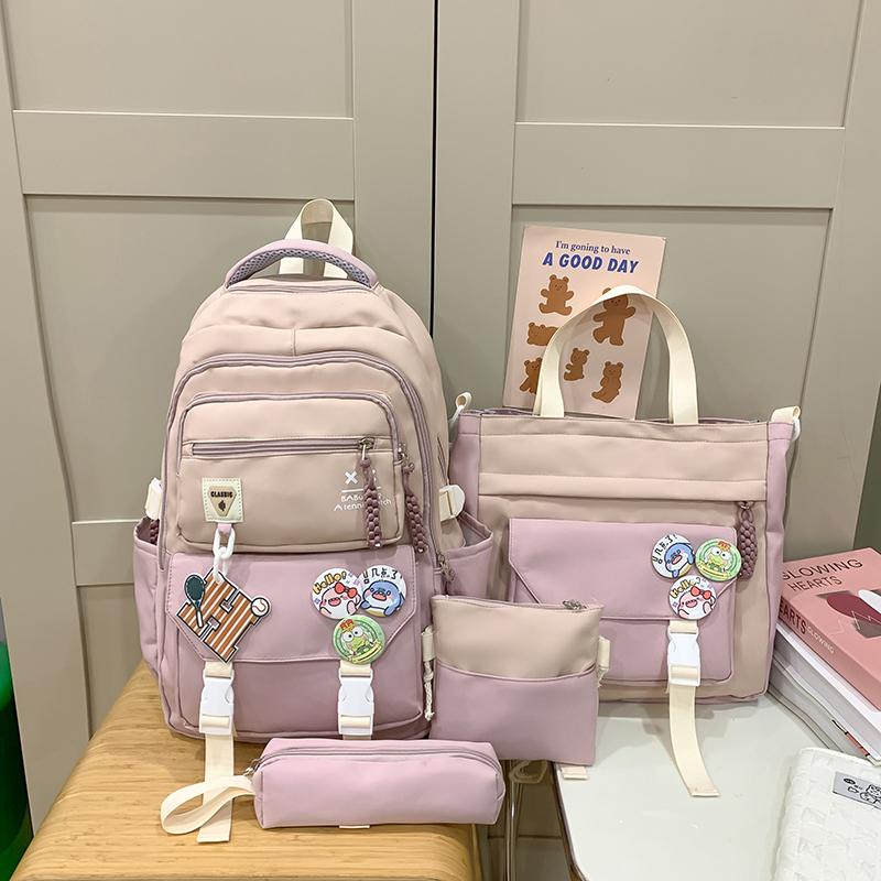 Set de rucsac din patru piese ghiozdan pentru elevi Rucsac de mare capacitate pentru femei