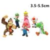 Super Mario Bros Tegneseriefigur Samleobjekter Dukker Model Legetøj Luigi Shy Guy Svamp Skrivebords Kagedekoration